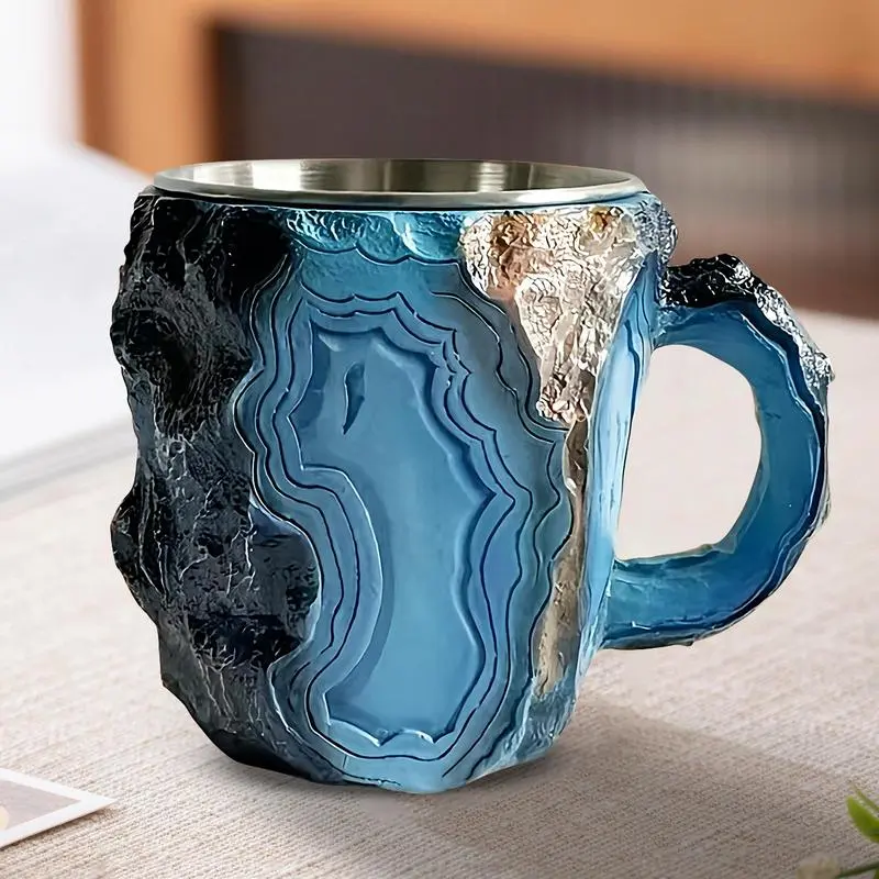 Coffee Mug Simulation Crystal Cup Handmade High Temperature Resistant Imitation Crystal Mug Mineral Crystal Coffee Cup