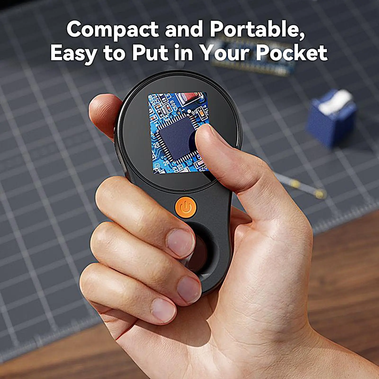 Digital Microscope Handheld Digital Magnifying Glass Portable Magnifier with Light 2.0 Inch IPS Color Screen 200w Pixel 500X