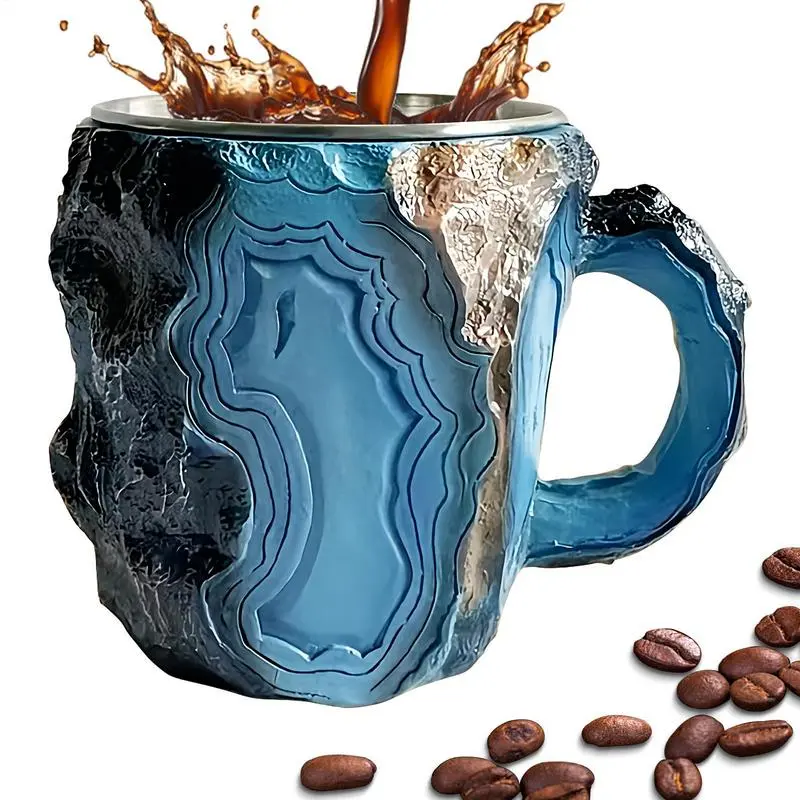 Coffee Mug Simulation Crystal Cup Handmade High Temperature Resistant Imitation Crystal Mug Mineral Crystal Coffee Cup