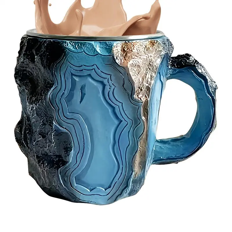 Coffee Mug Simulation Crystal Cup Handmade High Temperature Resistant Imitation Crystal Mug Mineral Crystal Coffee Cup