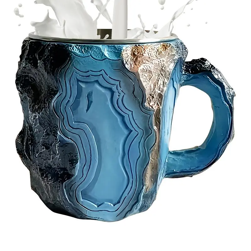 Coffee Mug Simulation Crystal Cup Handmade High Temperature Resistant Imitation Crystal Mug Mineral Crystal Coffee Cup
