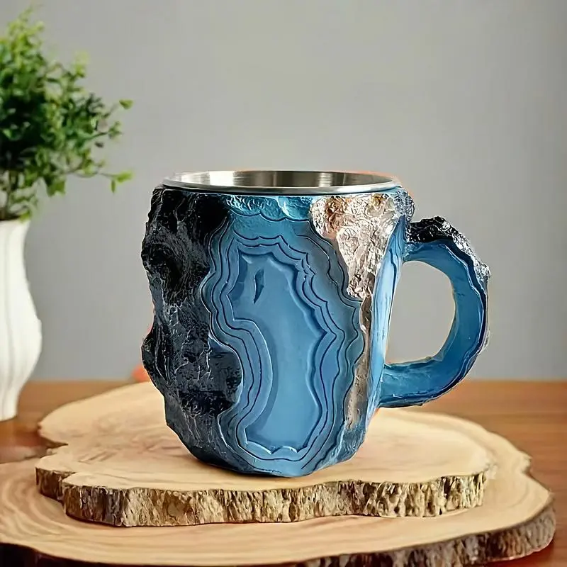 Coffee Mug Simulation Crystal Cup Handmade High Temperature Resistant Imitation Crystal Mug Mineral Crystal Coffee Cup