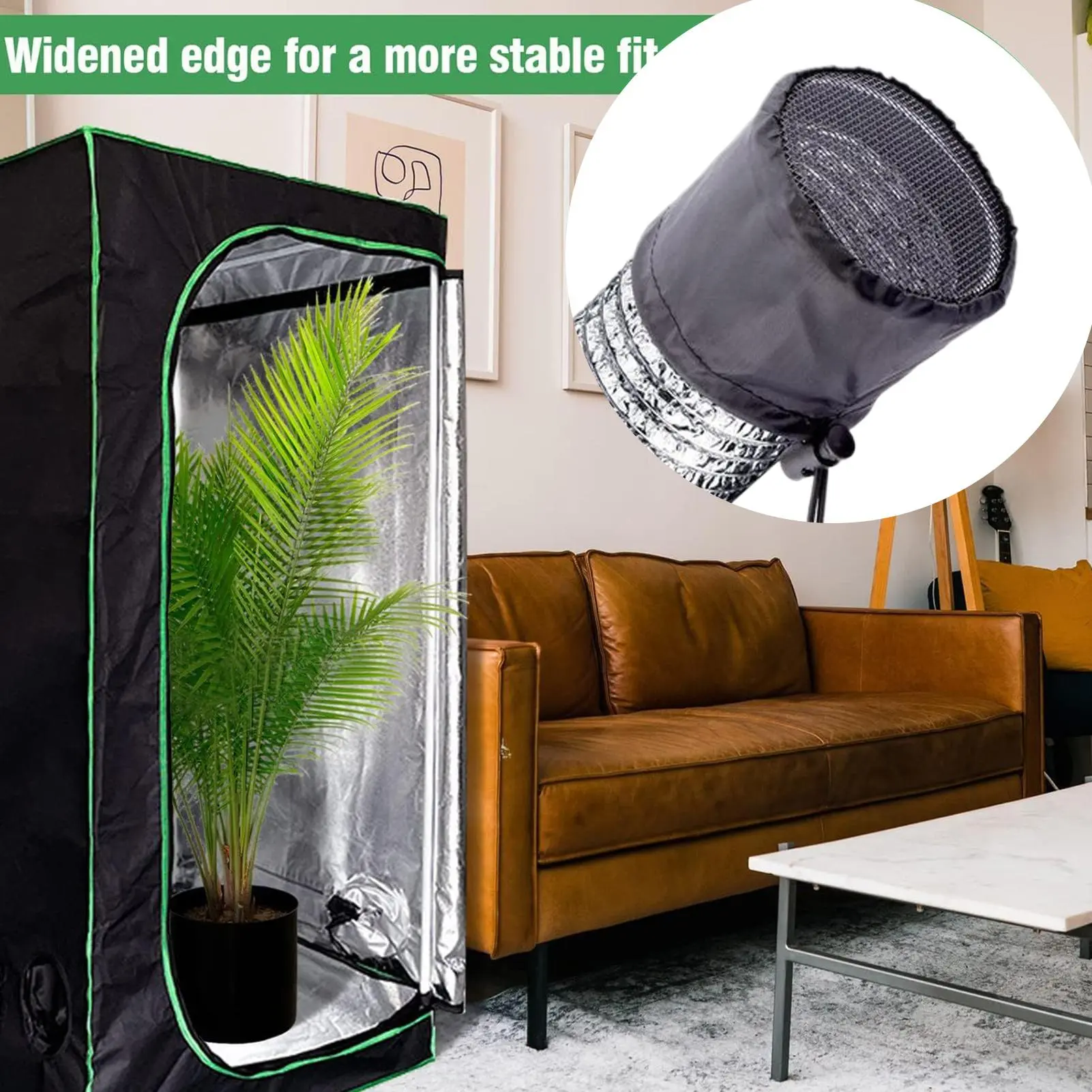 Duct Filter Vent Cover Duct Ventilation Accessories 2 Pieces Flexible Ducting Cover For Indoor Greenhouse Laundry Outdoor