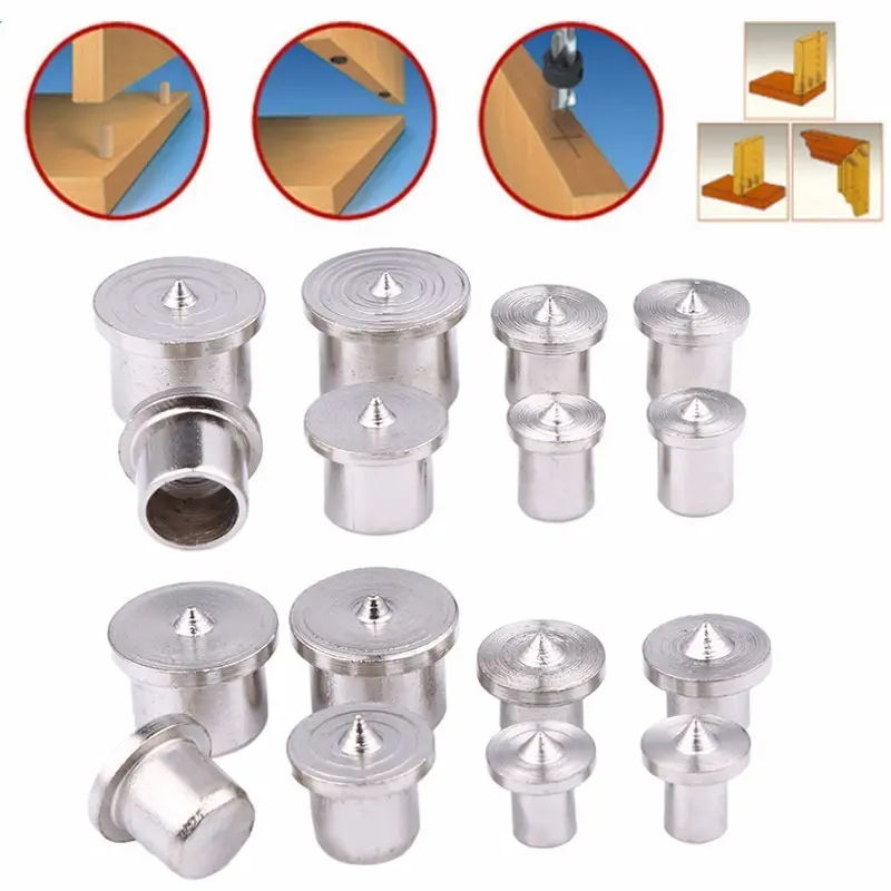 8pcs Solid Dowel Pins Center Point Set 6/8/10/12mm Woodworking Dowel Tenon Center Set For Woodworking Tool Power Accessories