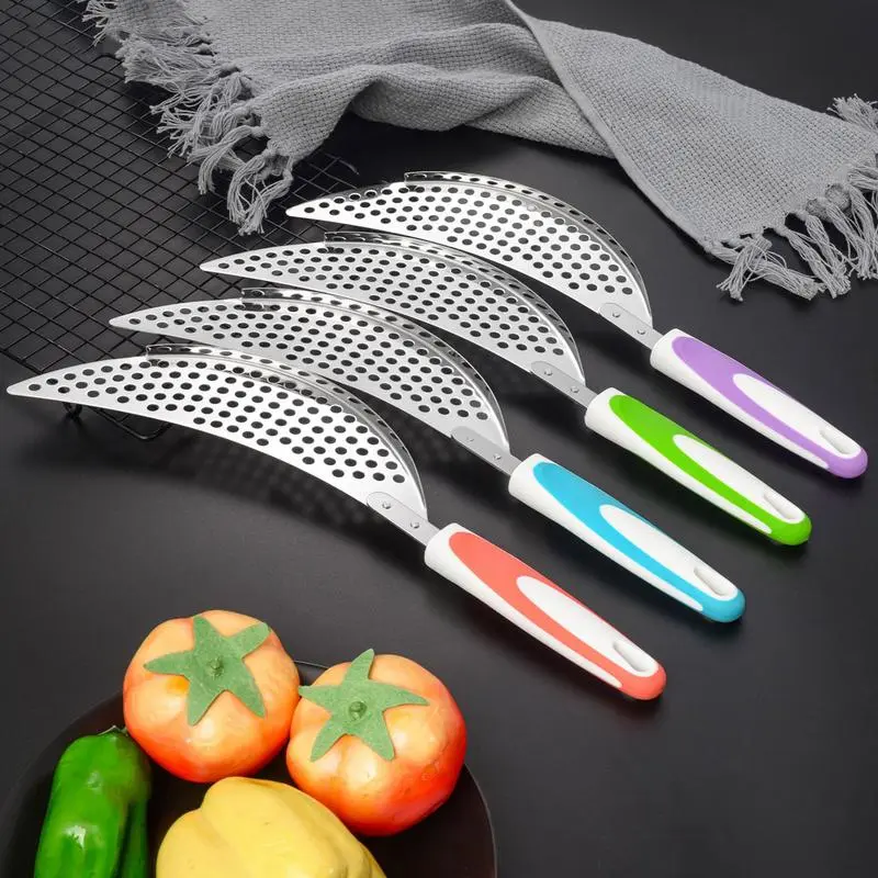 Food Washing Drainer Plate Stainless Steel Anti-splashing Plate For Food Washing Slim Lightweight Kitchen Supplies For Dorm