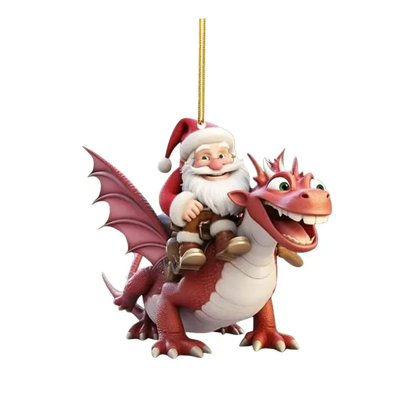 Christmas Dragon Advent Calendar Dinosaur Advent Stuffers Supplies Cute acrylic Dinosaur Pendant Christmas Countdown Calendar