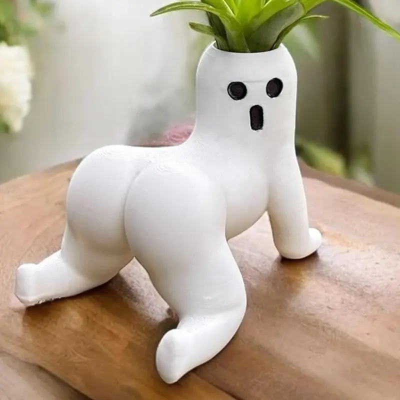 Cute Halloween Succulent Pot Big Booty Ghost Plant Pots Fun Plant Pots Body Shaped Planter Body Flowerpot Plants Planter