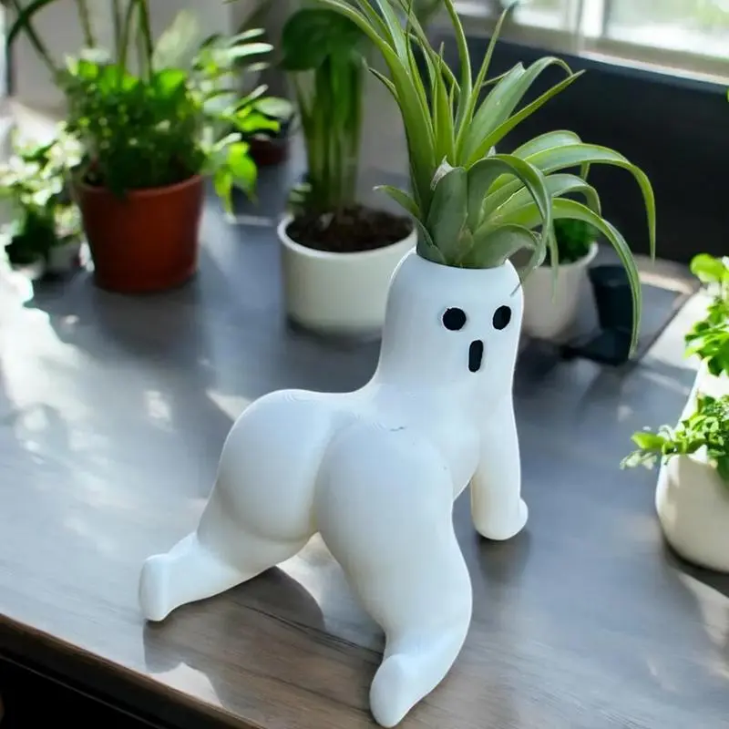 Cute Halloween Succulent Pot Big Booty Ghost Plant Pots Fun Plant Pots Body Shaped Planter Body Flowerpot Plants Planter