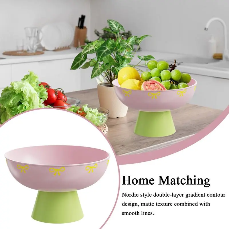 Fruit Dish Dry Fruit Tray With Drain Desktop Decoration Creative Drip Basket For Holiday Outdoor Table Buffet Camping Living