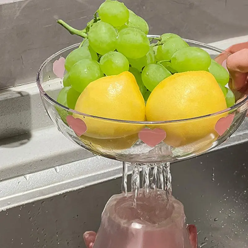 Fruit Dish Dry Fruit Tray With Drain Desktop Decoration Creative Drip Basket For Holiday Outdoor Table Buffet Camping Living