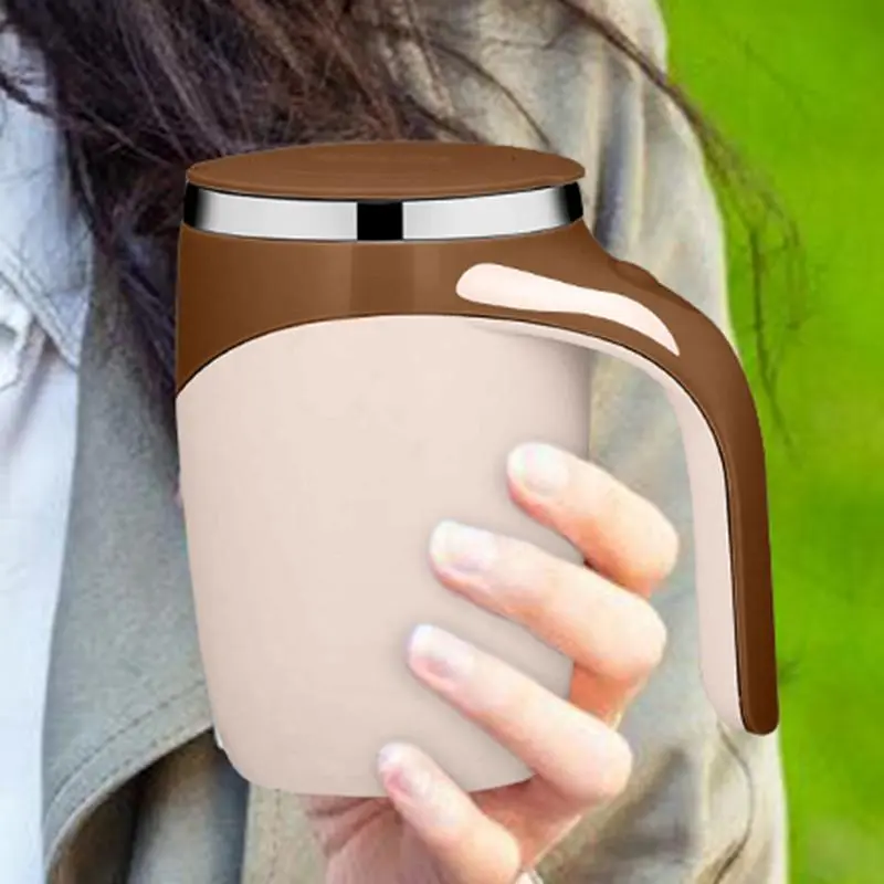 Magnetic Coffee Stirrer Mug Rechargeable Electric Fast Stirring Speed Magnetic Quiet Stirring Travel Cup Auto Mixing Stainless