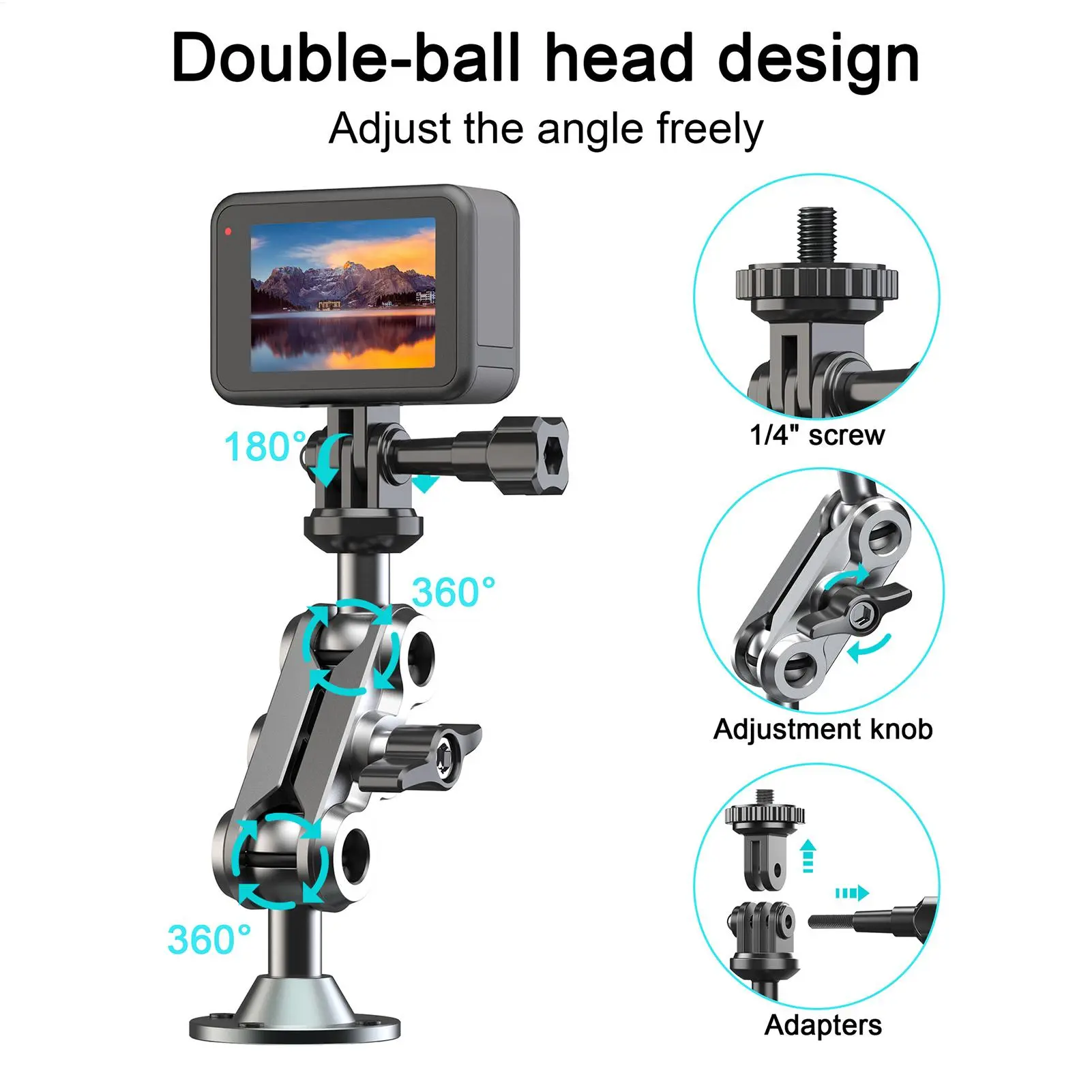 Camera Monitor Mount,LED Wall Lights Mounting Holder,Easy Installation Camera Monitor Support Rack,Monitor installation bracket