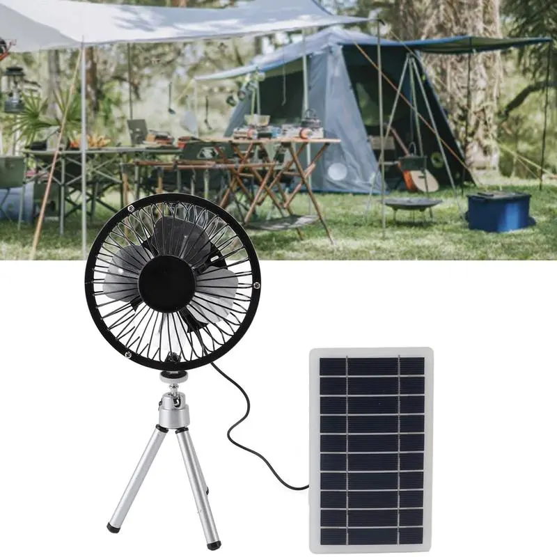 Solar Fans For Outside 10W Multipurpose Solar Camping Fan Outdoor Cooling Fan USB Charging Solar Panel Fan Portable Solar Fan