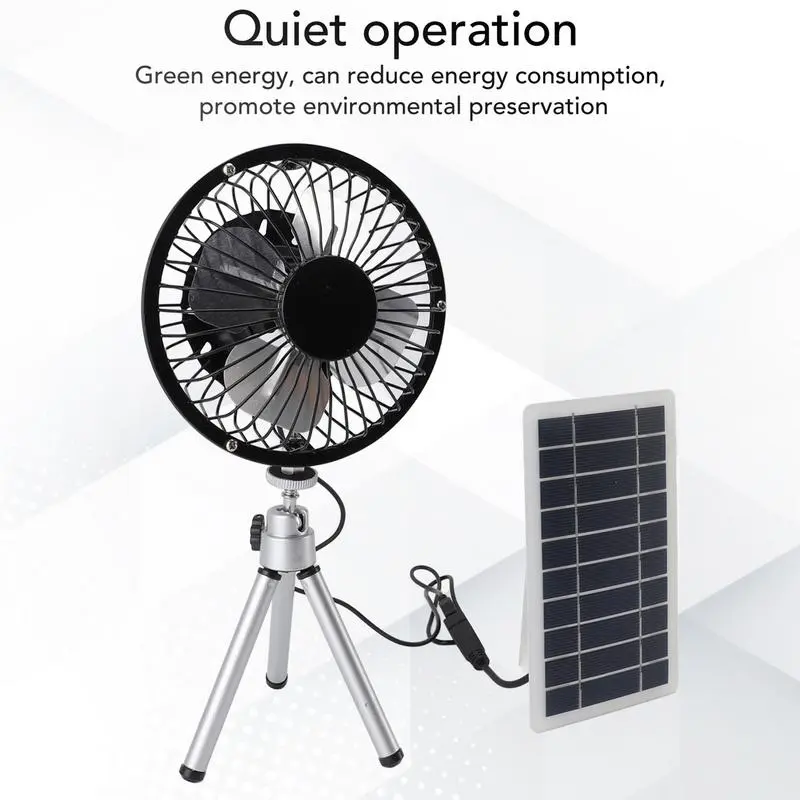 Solar Fans For Outside 10W Multipurpose Solar Camping Fan Outdoor Cooling Fan USB Charging Solar Panel Fan Portable Solar Fan
