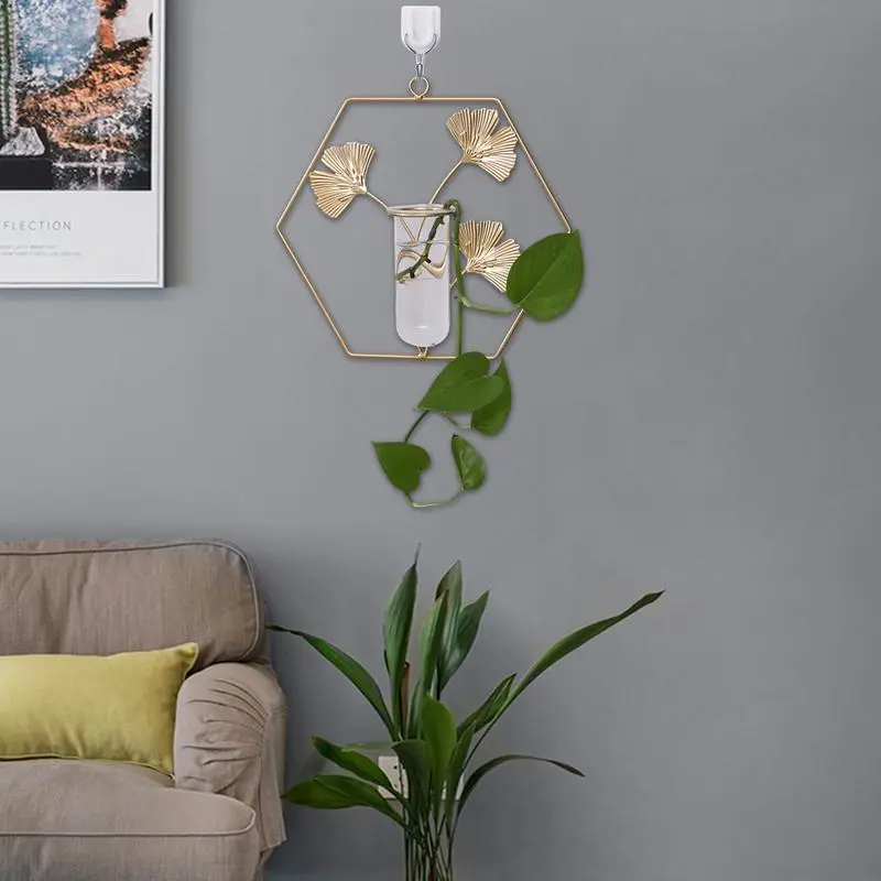 Wall Planter Frame For Indoor Plants Wall Vases For Plants Indoor With Metal Frame Decorative Plants Container Art Decoration
