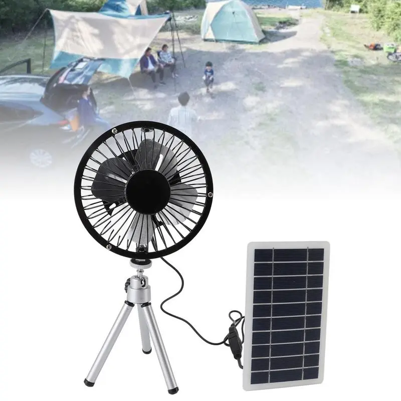 Solar Fans For Outside 10W Multipurpose Solar Camping Fan Outdoor Cooling Fan USB Charging Solar Panel Fan Portable Solar Fan