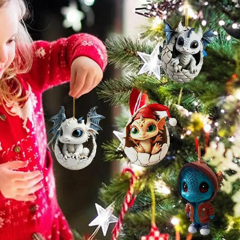 Blue Dragon Christmas Advent Calendar 24pcs Christmas Tree Dragon Pendants Decor Christmas Countdown Calendar kit Christmas gift