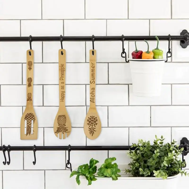 Spatulas For Kitchen Use 5-Piece Cooking Utensil Set Wooden Ladle Cooking Spoon Set Funny Cookware Utensil Set For Home Kitchen