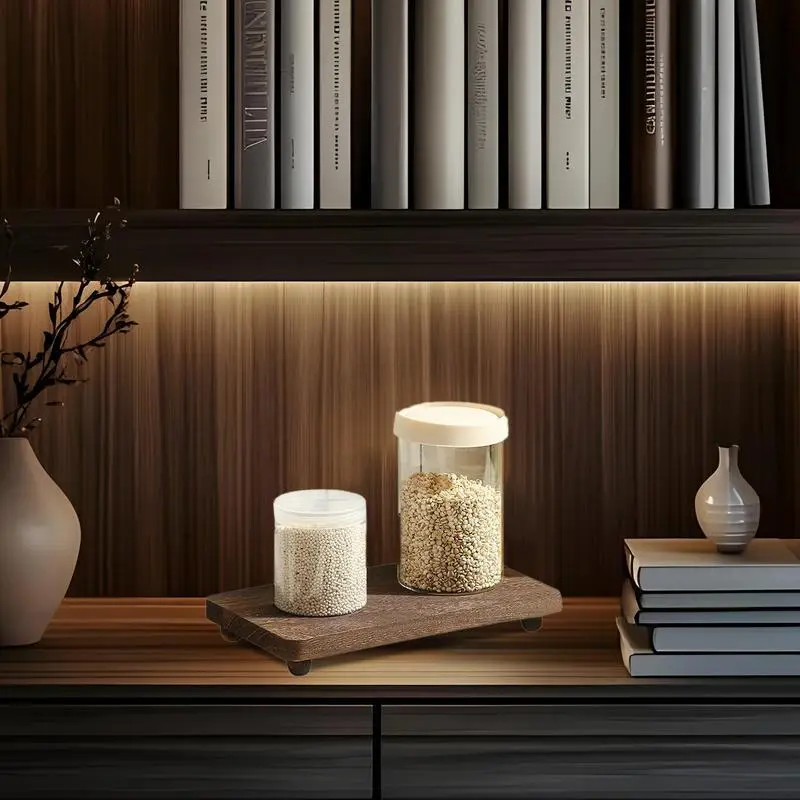 Wooden Perfume Organizer Stackable Storage Holder For Photo Album Decorative Home Decoration Organizer Rack For Aromatherapy