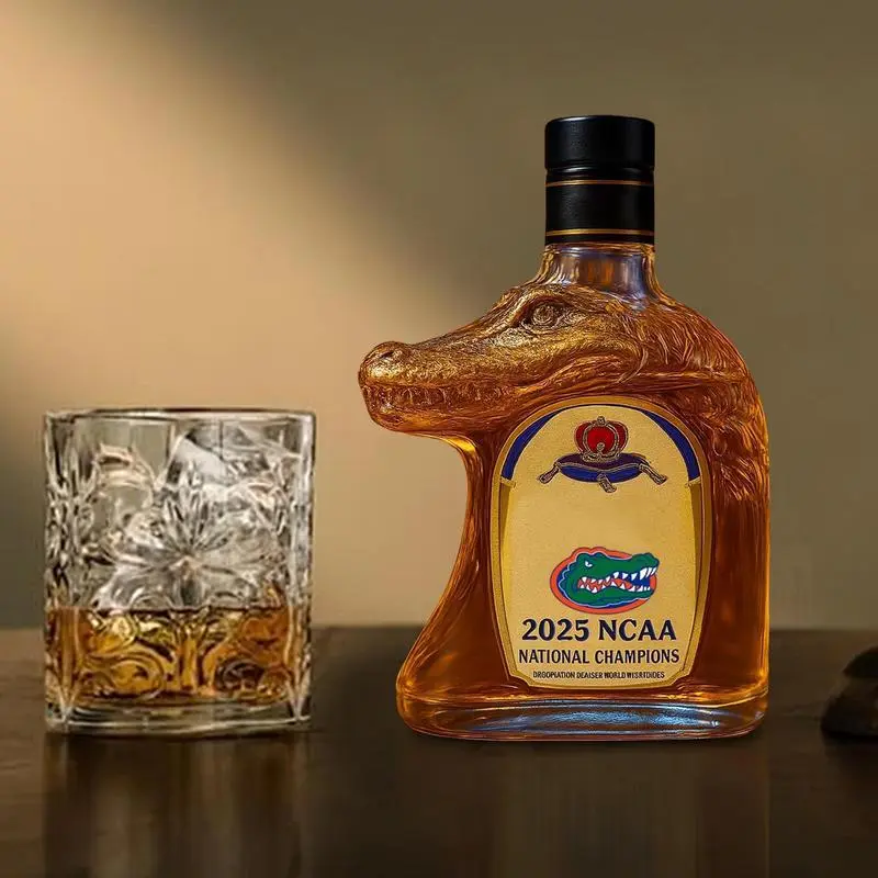 Whiskey Bottle Glass Bottle Crocodile Drink Bottle Creative Glass Container Alcohol Bottle Glass Alcohol Liquor Bottle Glass Jug