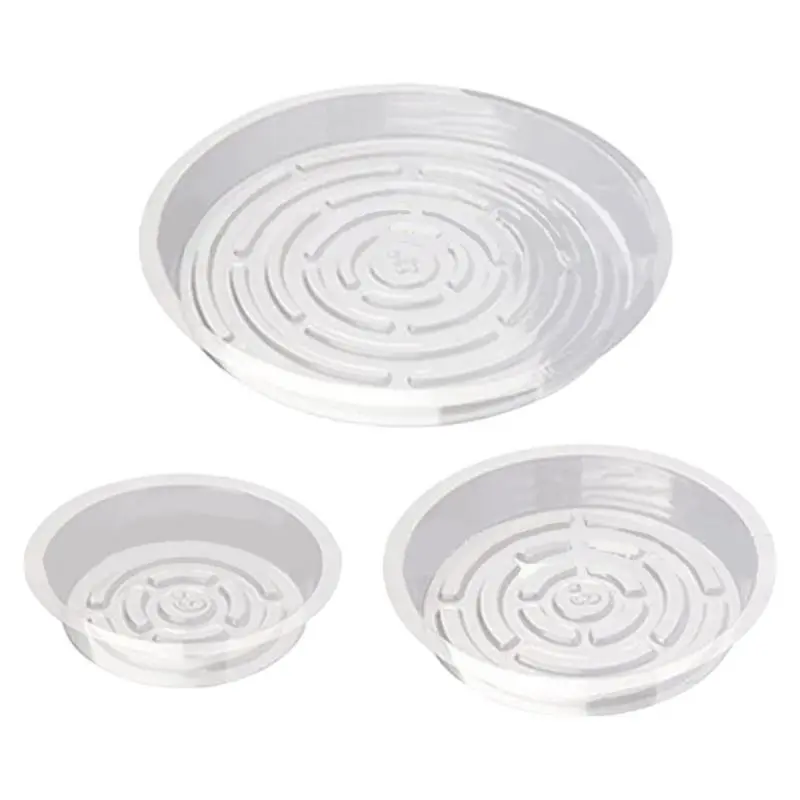 5pcs transparent Plant Pot Tray Flower Pot Trays Plant Saucer Pot Trays Plants Flower Pot Plates Round Flower Saucer Drip Tray