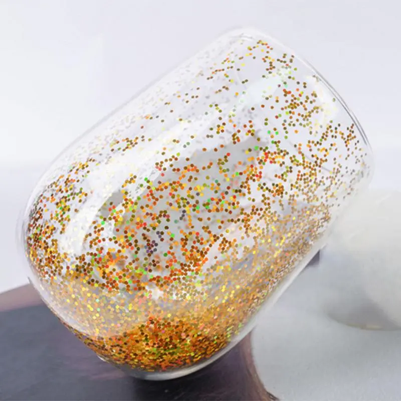 380ML Double-layer Cute Christmas Tree Cup Clear Glass Cup Heat-resistant Thicken Tea Milk Juice Mug Milk Water Cup Coffee Mug