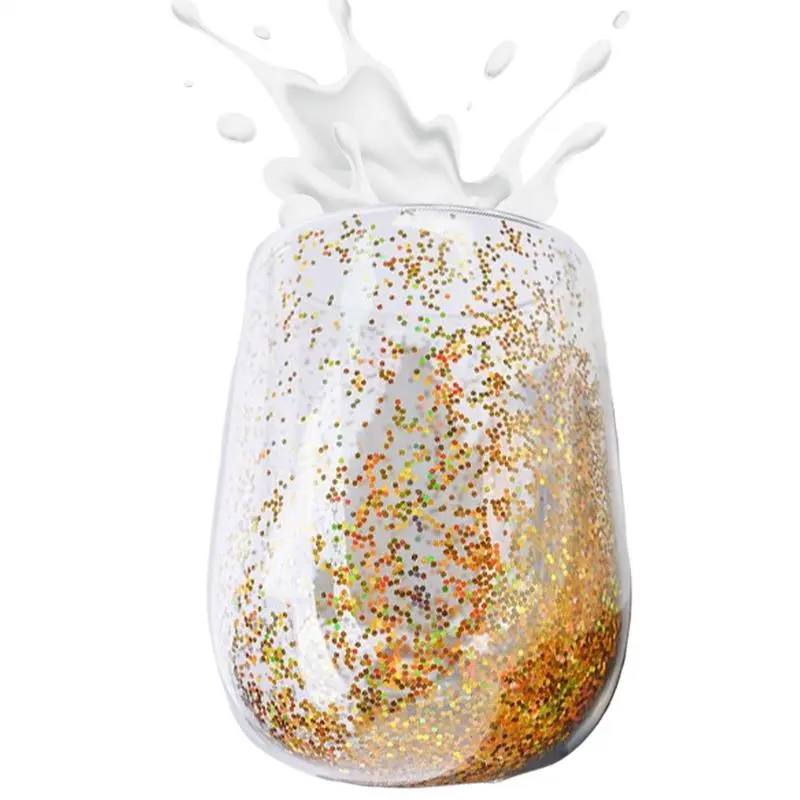 380ML Double-layer Cute Christmas Tree Cup Clear Glass Cup Heat-resistant Thicken Tea Milk Juice Mug Milk Water Cup Coffee Mug