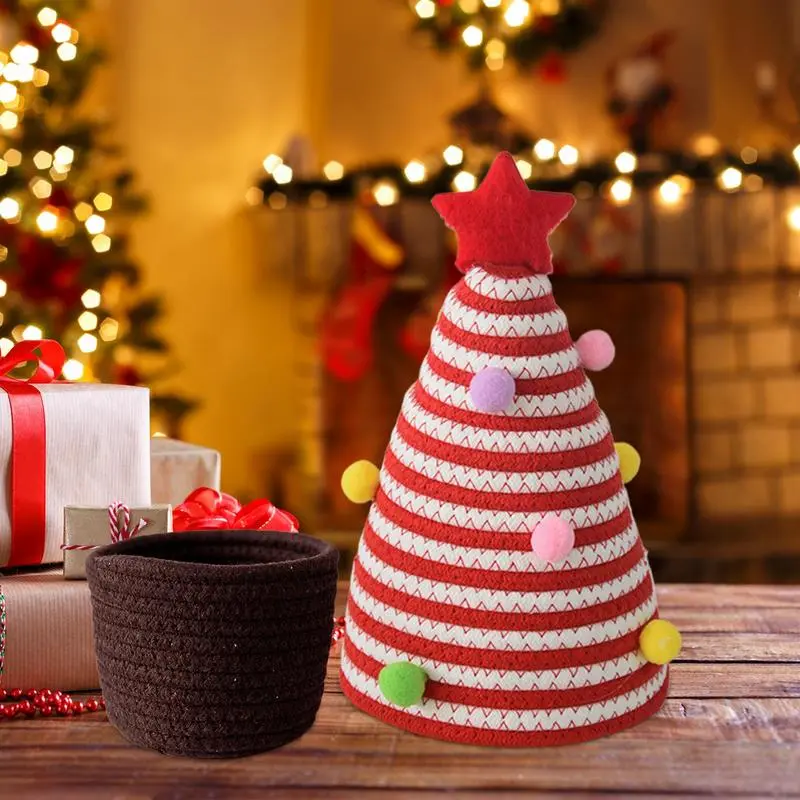 Ornament Storage Box Cartoon Christmas Tree Decoration Boxes Portable Storage Container Space-Saving Container Box With Lid For