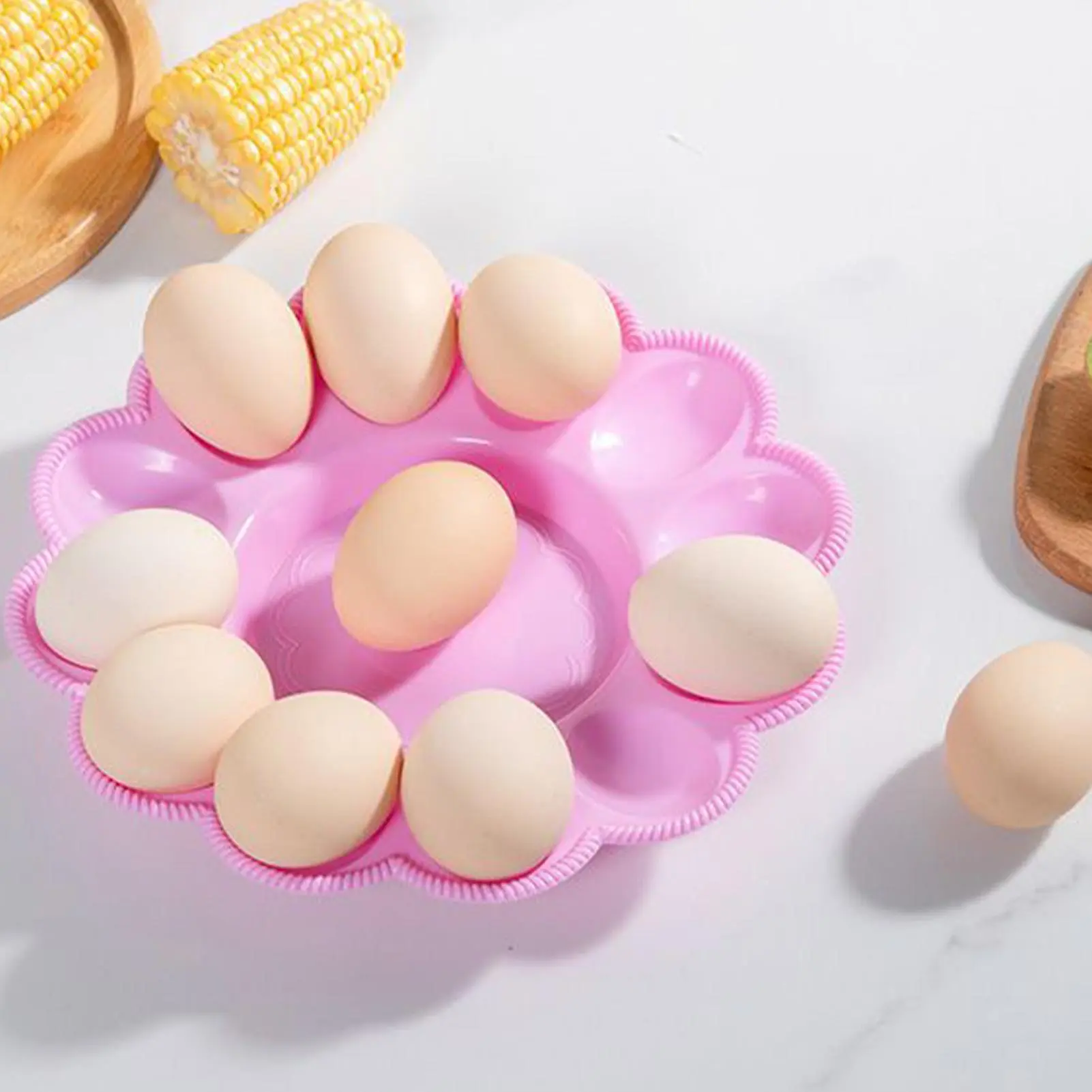Egg Tray Egg Holder Set Storage Tray 3 Pieces Serving Dish Plate Storage Organizer Serveware For Fridge Restaurant Dinning Table