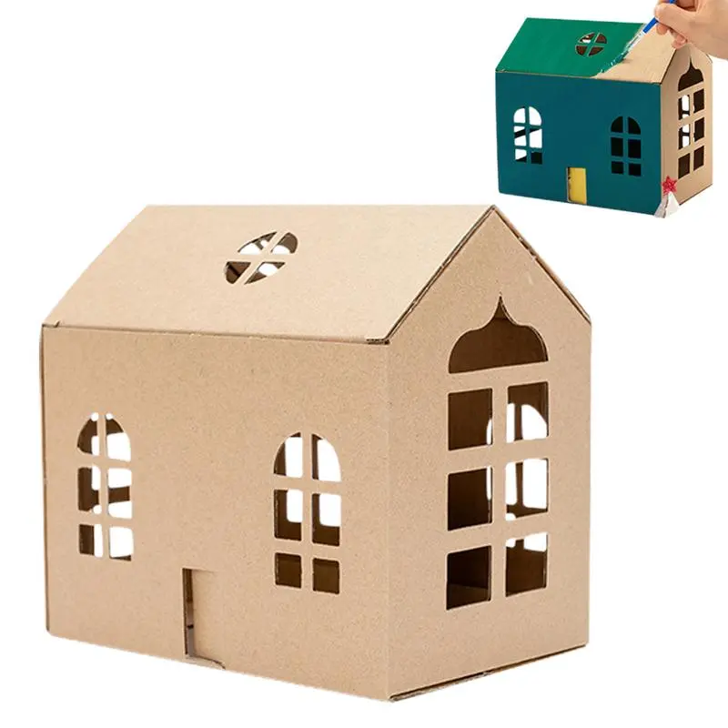 Model Castle Building Kit Mini Model House Kit DIYs Handmade Model House Children's Toy Creative Styling Educational Toys