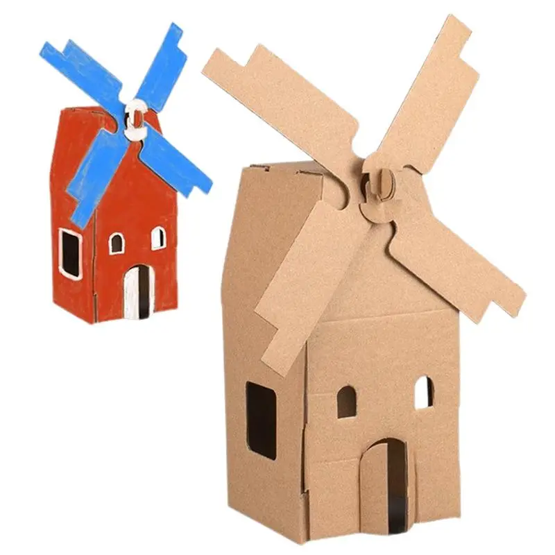 Model Castle Building Kit Mini Model House Kit DIYs Handmade Model House Children's Toy Creative Styling Educational Toys