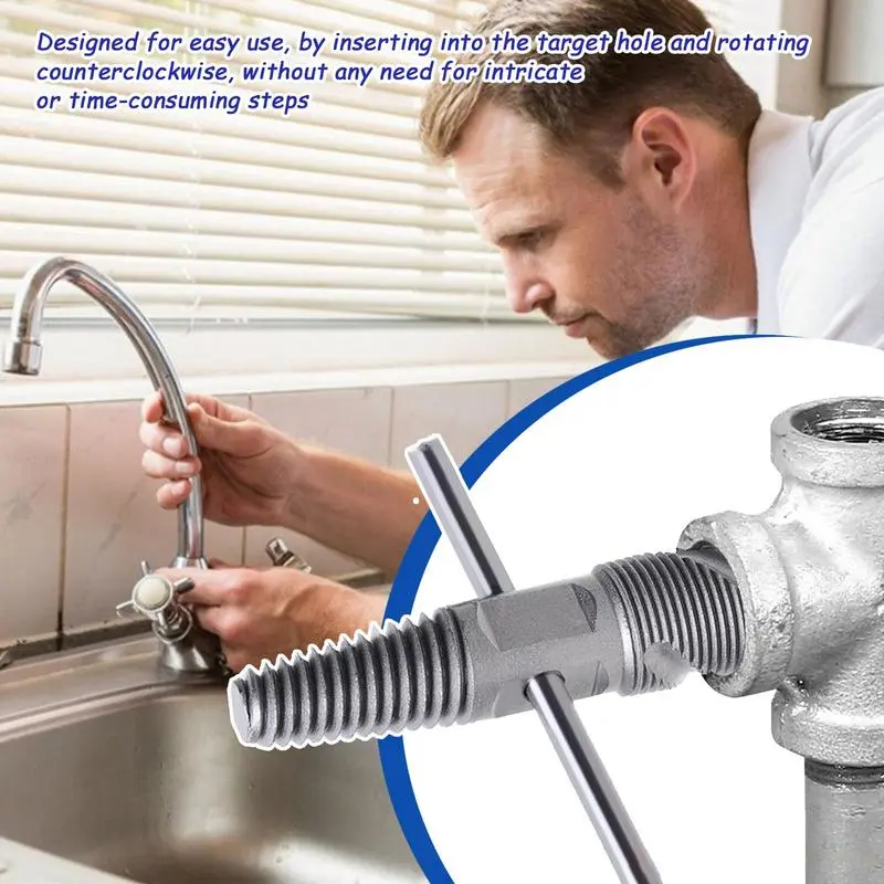 Stripped Screw Extractor Water Pipe Maintenance Tool Double Head Remover 1/2in 3/4 Inch Bolts Screws Home Repair For Husband