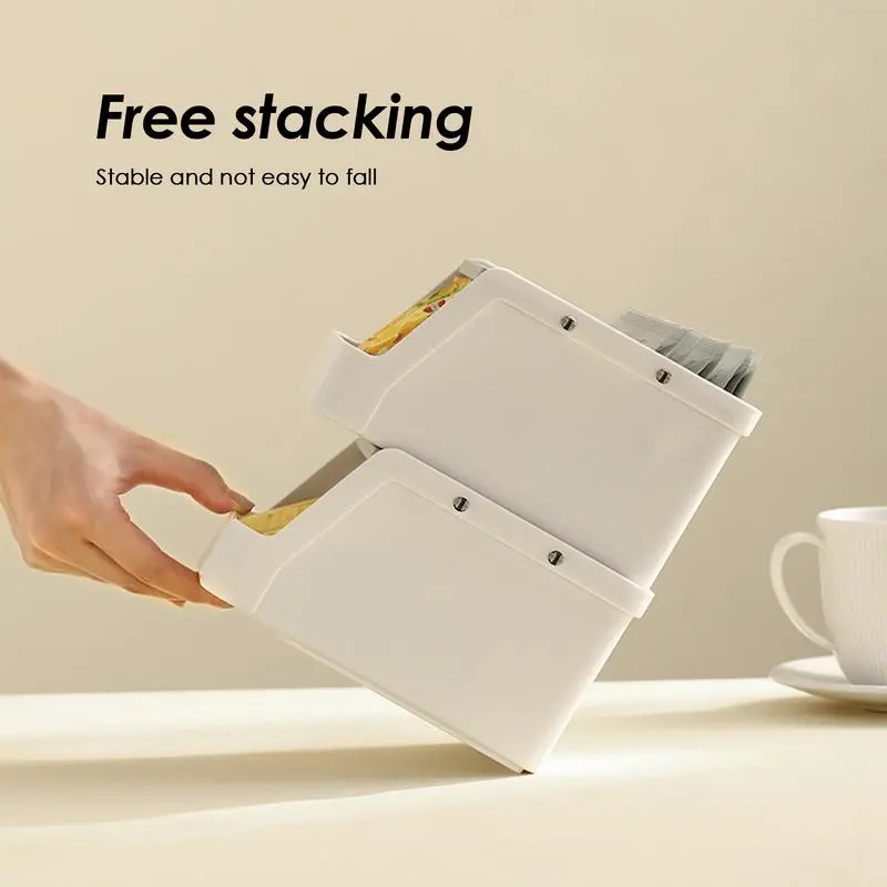 Tea Bag Storage Organizer Food Packet Organizer With Handle Makeup Organizer Kitchen Organizer For Condiments Salt Tea Bags