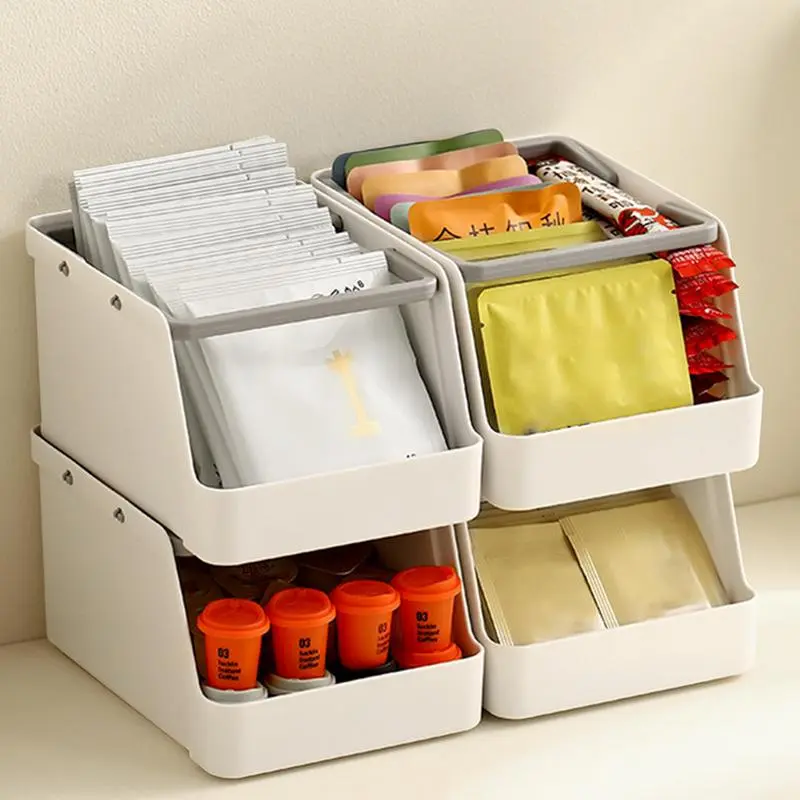 Tea Bag Storage Organizer Food Packet Organizer With Handle Makeup Organizer Kitchen Organizer For Condiments Salt Tea Bags