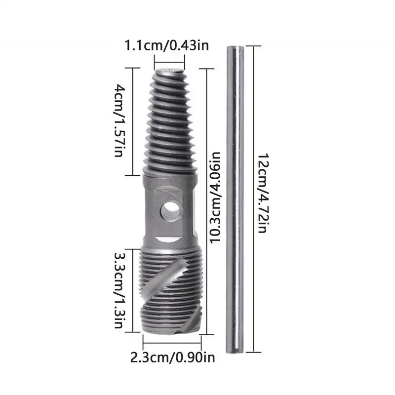 Stripped Screw Extractor Water Pipe Maintenance Tool Double Head Remover 1/2in 3/4 Inch Bolts Screws Home Repair For Husband