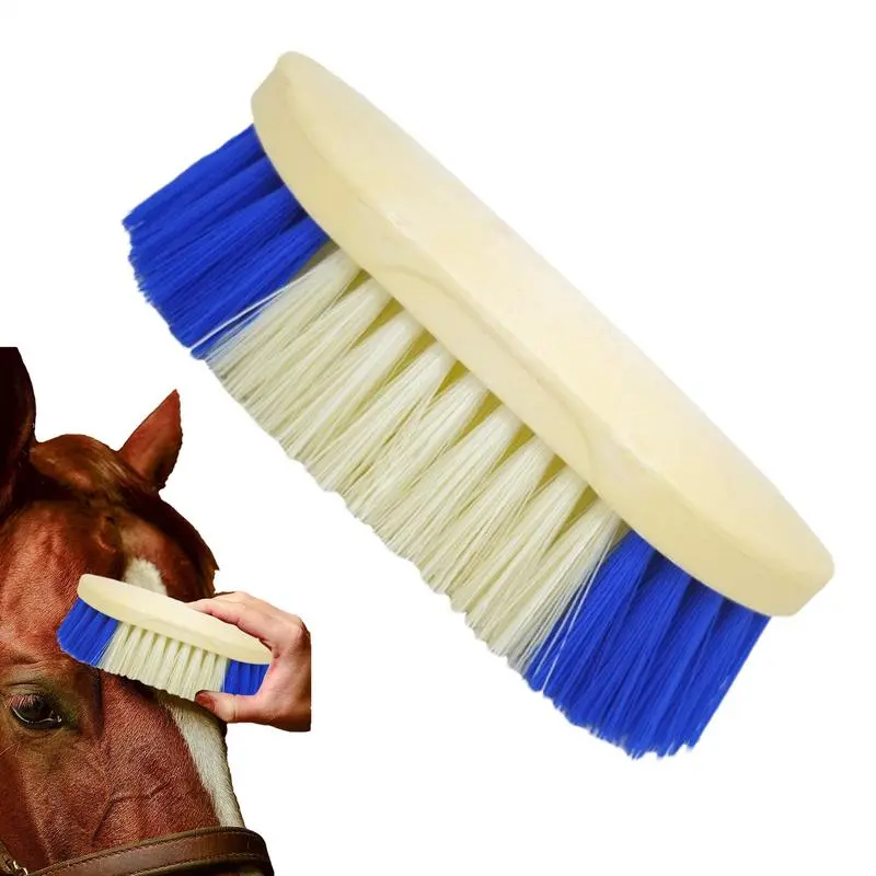 Horse Brush Horse Scrubber Shedding Comb Ergonomic Pet Cleaning Tool with Hard Bristles for Bovine Livestock