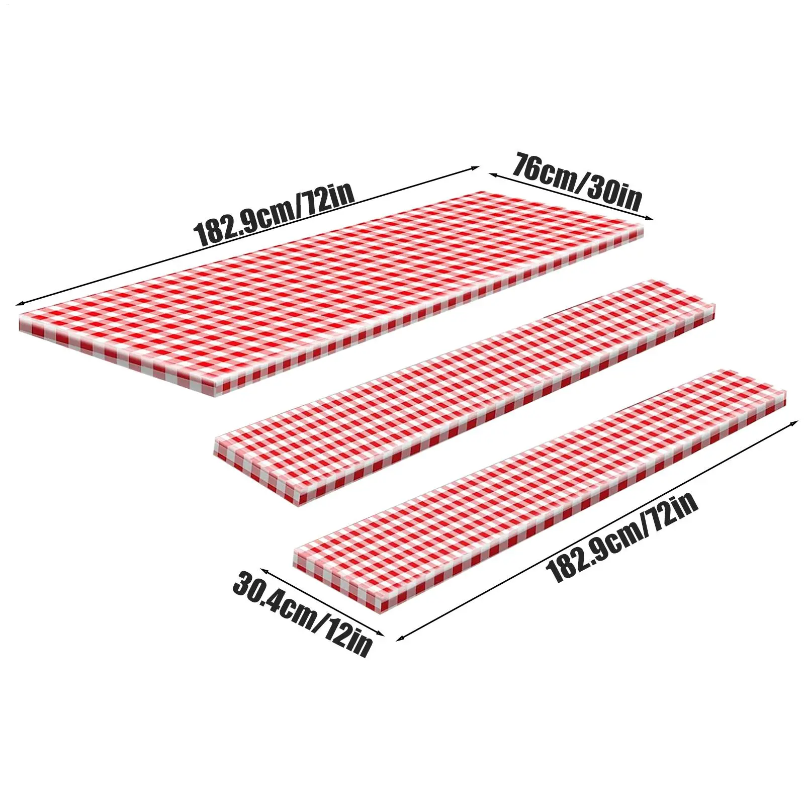 Picnic Table Cloth Picnic Table Covers With Bench Covers Red White Grid Tablecloth Protector Guards For Outdoor Dining BBQ