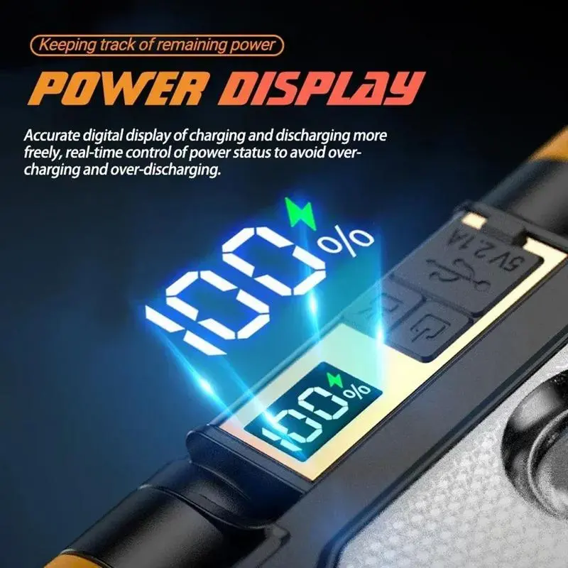 LED Work Light Handheld Car Repair Flashlight Long-lasting Rechargeable Solar Work Light For Workshop Garden RV Backyard Patio