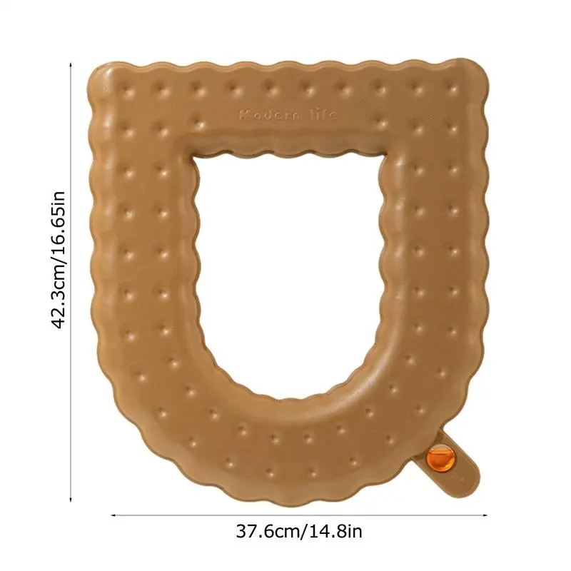 Household Toilet Cushion Comfortable Winter Toilet Seats Toilet Seat Cushion Cover Toilet Cushion With Handle For Standard U & O