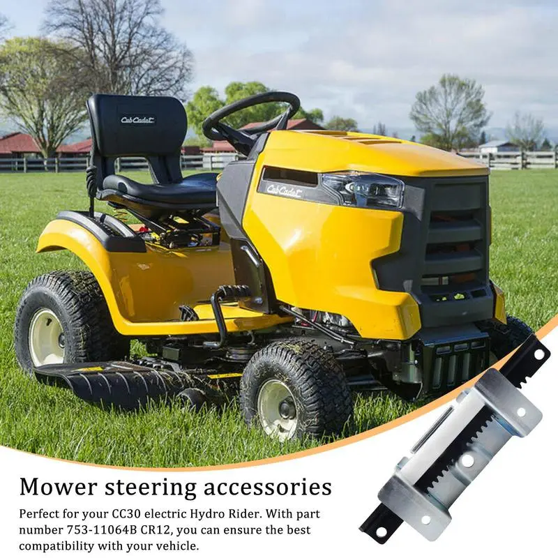 Lawn Tractor Steering Rack Steering Rack Gear Plate Sturdy Steering Shaft Gear & Bushing Steering Gear Kit Tractor Accessories