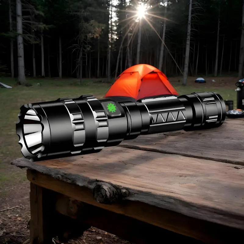 Bright Flashlight USB Rechargeable Versatile Torch Waterproof Portable Flashlight For Hunting Boating Hiking Mechanic Adventure
