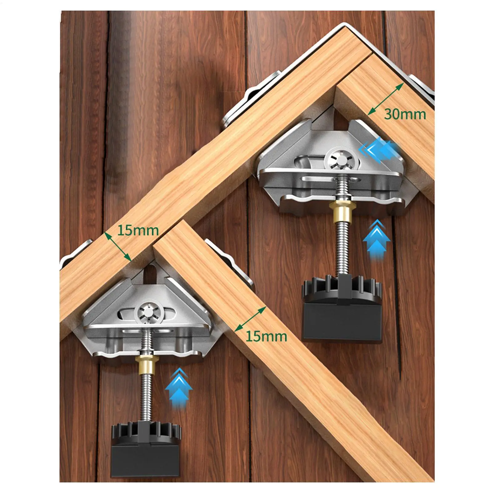 Corner Clamps 90 Degree Right Angle Clamp Carpenter Quick Splicing Jig W/ Adjustable Swing Jaw Woodworking Right Angle Clamp