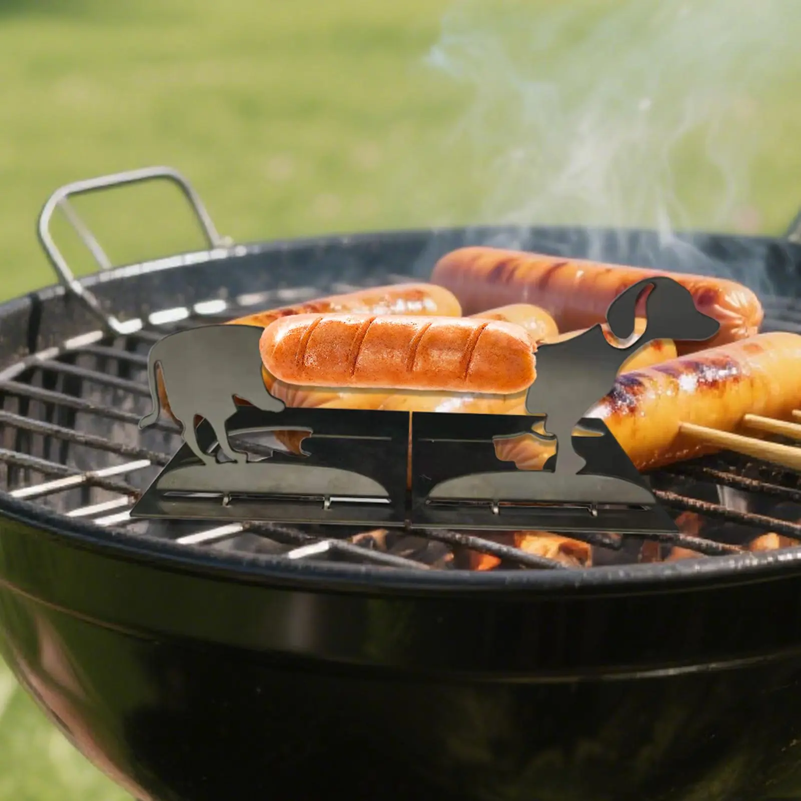 Funny Hot Dog Holders For Grill 2 Pieces Hot Dog Grill Stainless Easy-Clean Reusable Grilling Tools For Tailgating Events