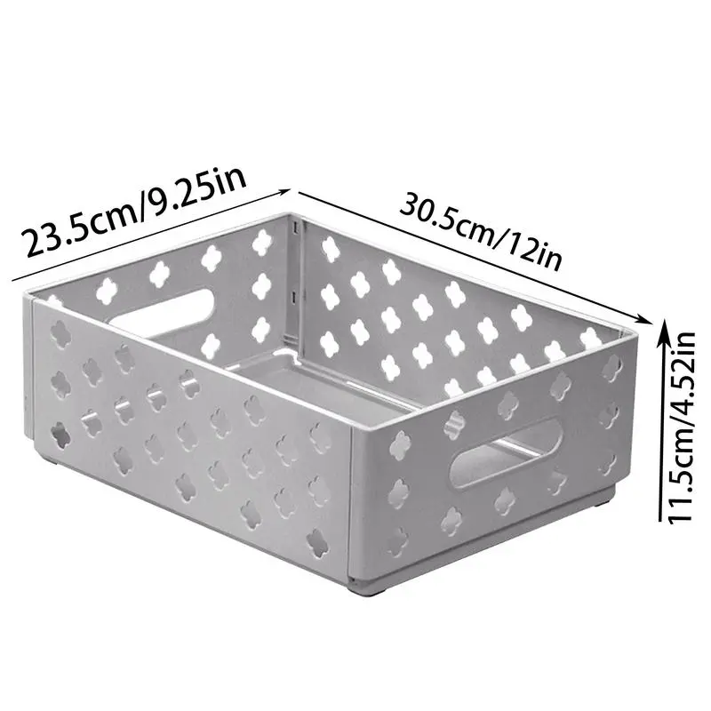 Bathroom Storage Baskets Portable Snack Container Basket Small Baskets For Organizing Scalable Storage Crate For Bedroom