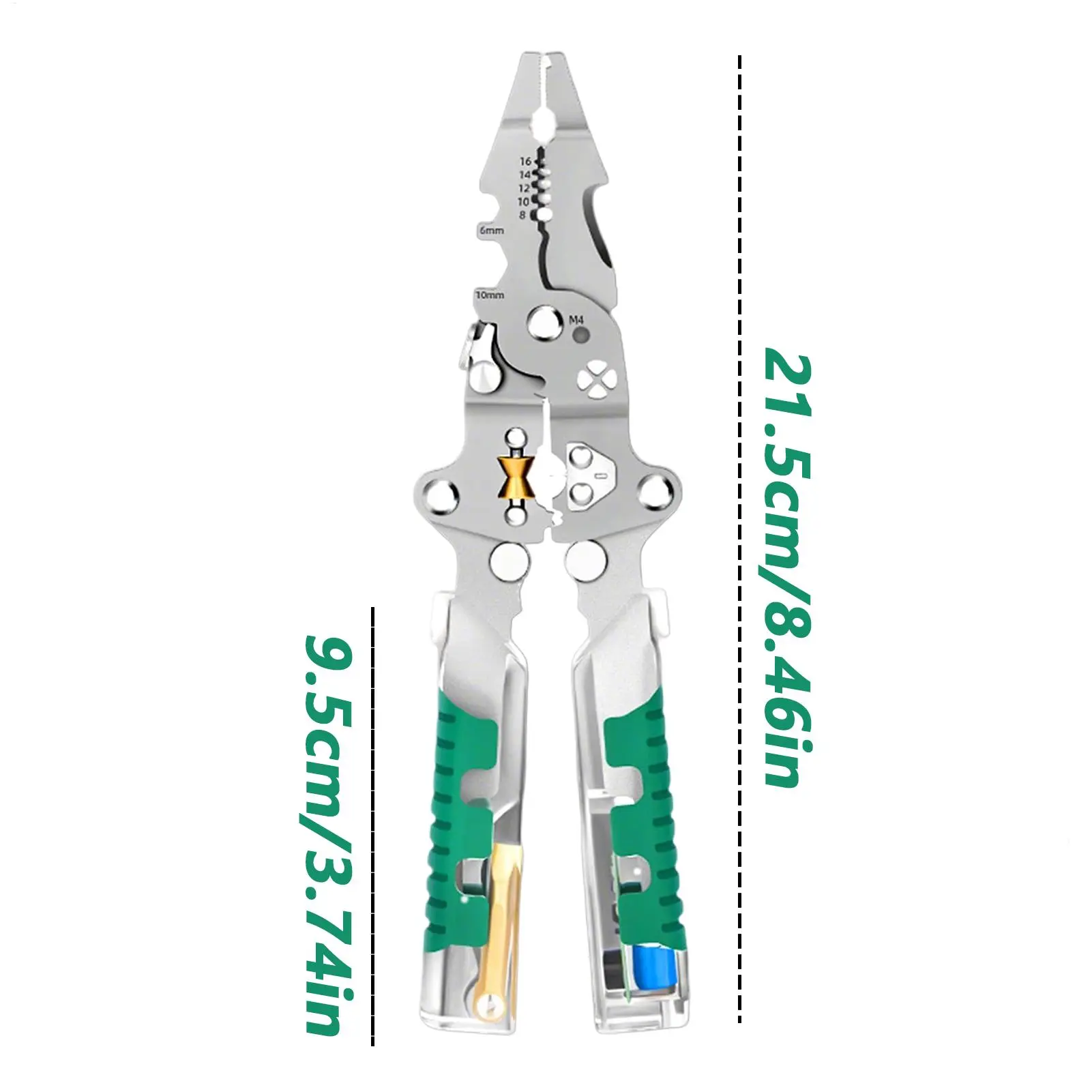 Wire Stripper Tool Cable Stripping Pliers Multifunctional Foldable Professional Voltage Tester For Repairing Precision Crimping