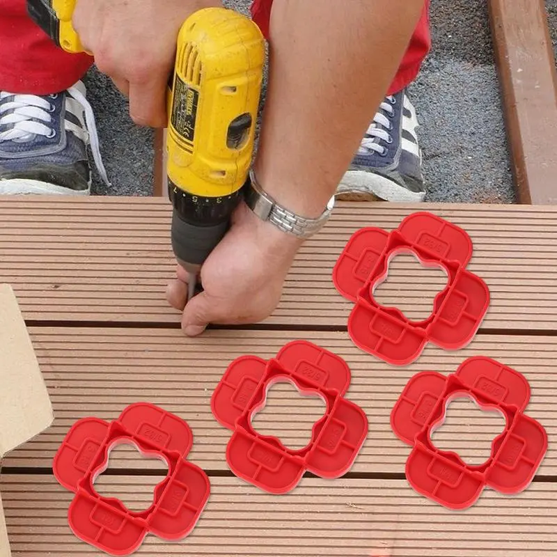 Composite Deck Spacing 6-Pieces Multi-Size Decking Board Spacing Tools Precision Board Gap Alignment Gear For Farm Garage Park