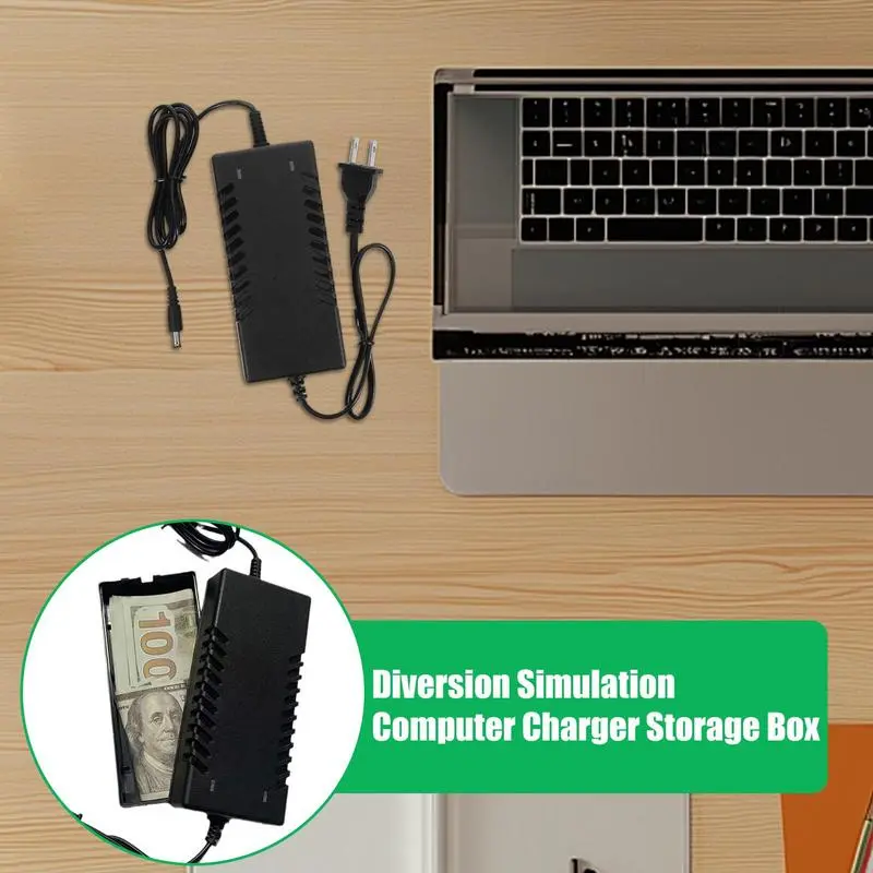 Secret Container Travel Jewelry Organizer Anti-Theft Organizer Computer Charger Shaped Case To Hide Keys Valuables Jewelry