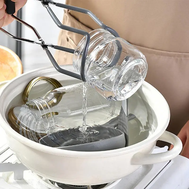 Canning Kit Stainless Steel Canning Equipment Set Foldable Home Canning Tools Set Including Rack Jar Lifter Tong Funnels For