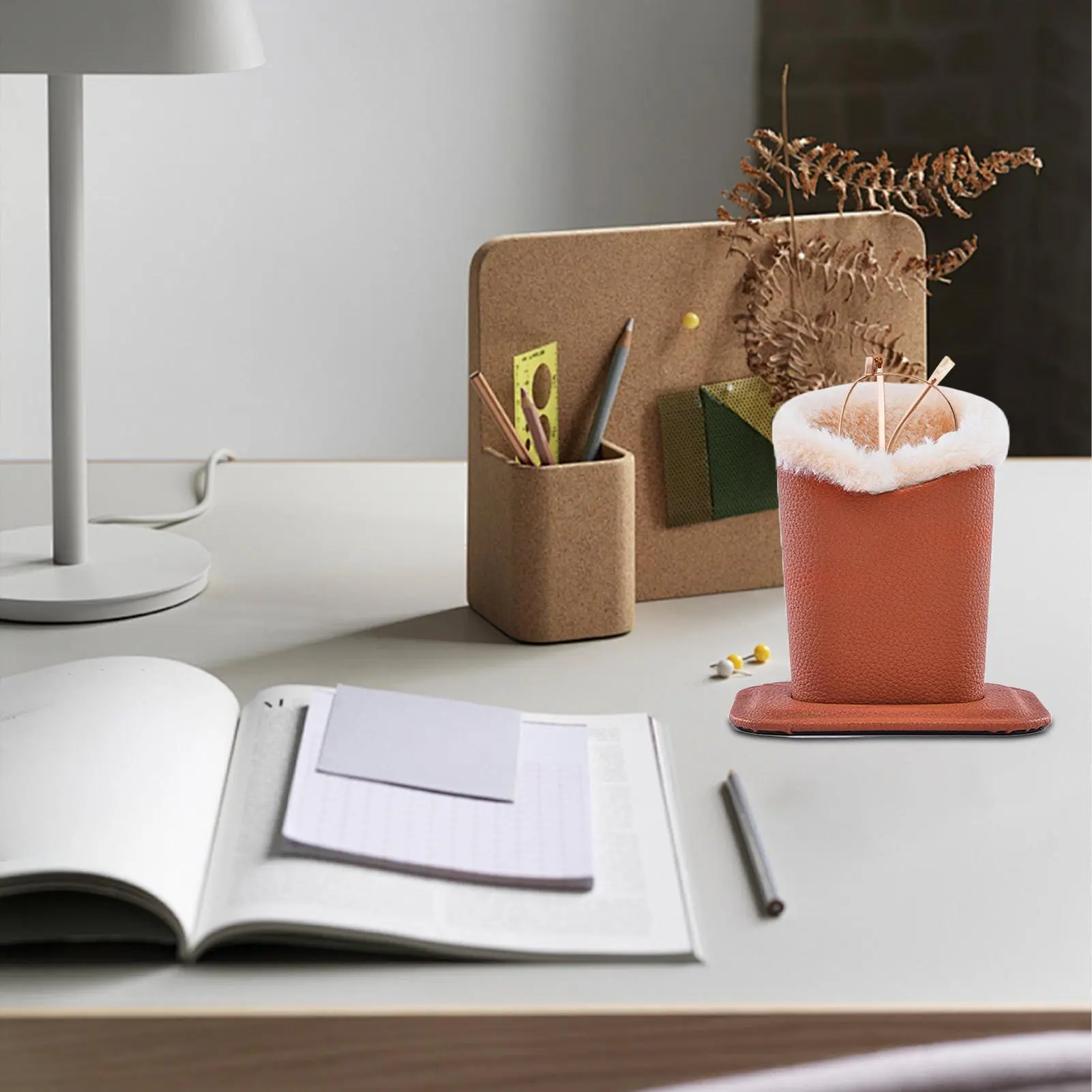 Eye Glass Holder Stands Glasses Storage Holder Plush Lined Anti-Scratch PU Leather Organizer Funny Pouch For Living Room