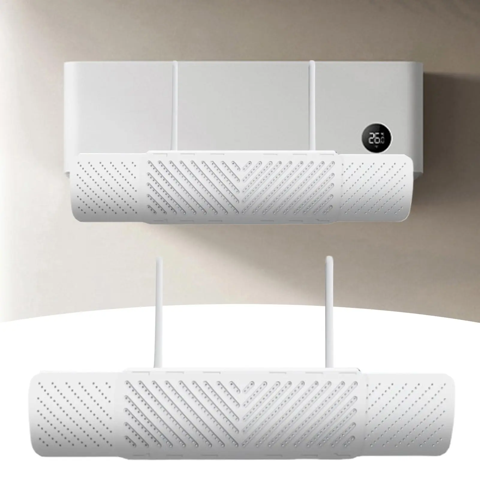 Air Conditioner Deflector Anti Direct Blowing Air Conditioner Shield Adjustable 180-Degree Angle Blocker Replacement Guard